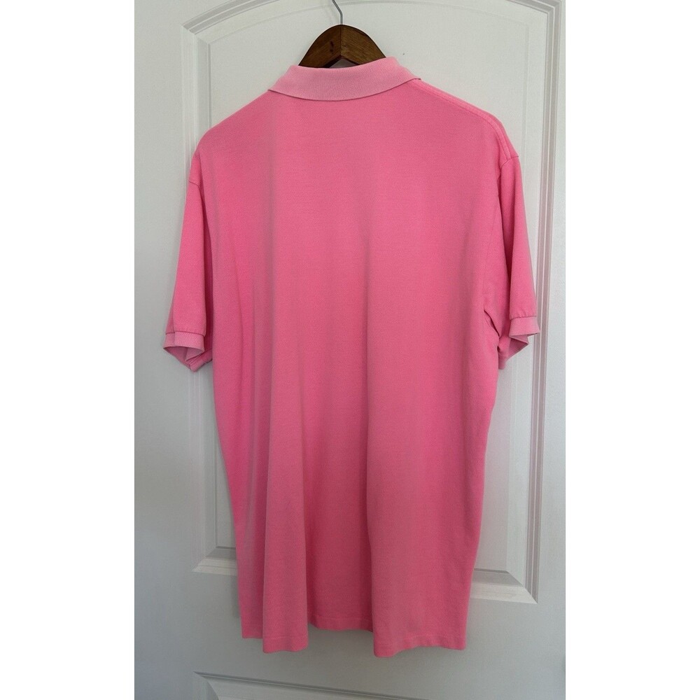 Polo Ralph Lauren Mens Shirt 2XL Neon Pink Pique Preppy Pony XXL Vintage - Picture 3 of 8